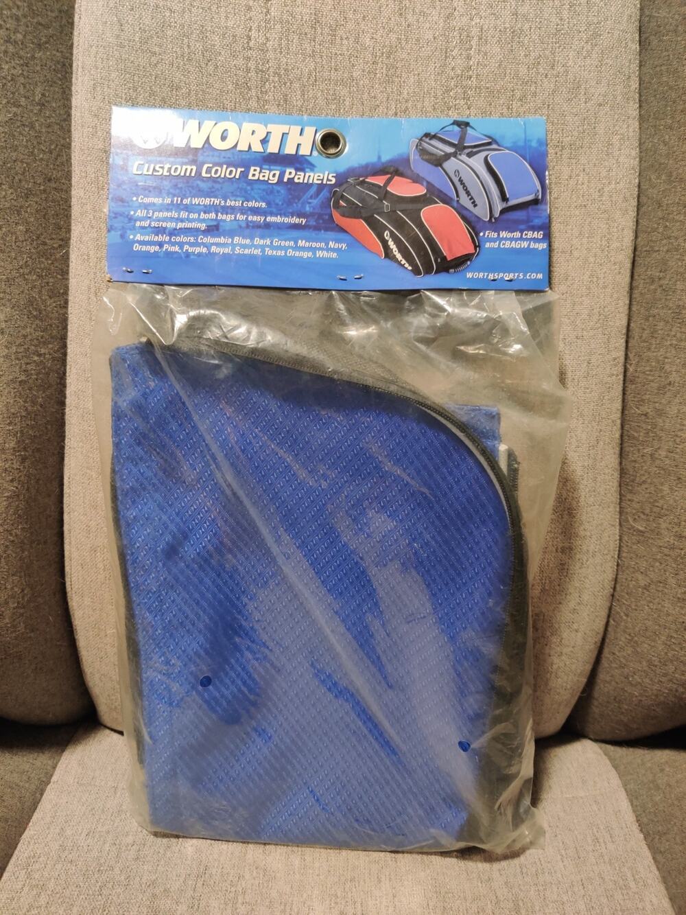 Worth Custom Color Bag Panels Royal Blue - Fits Worth Bags CBAG & CBAGW Softball